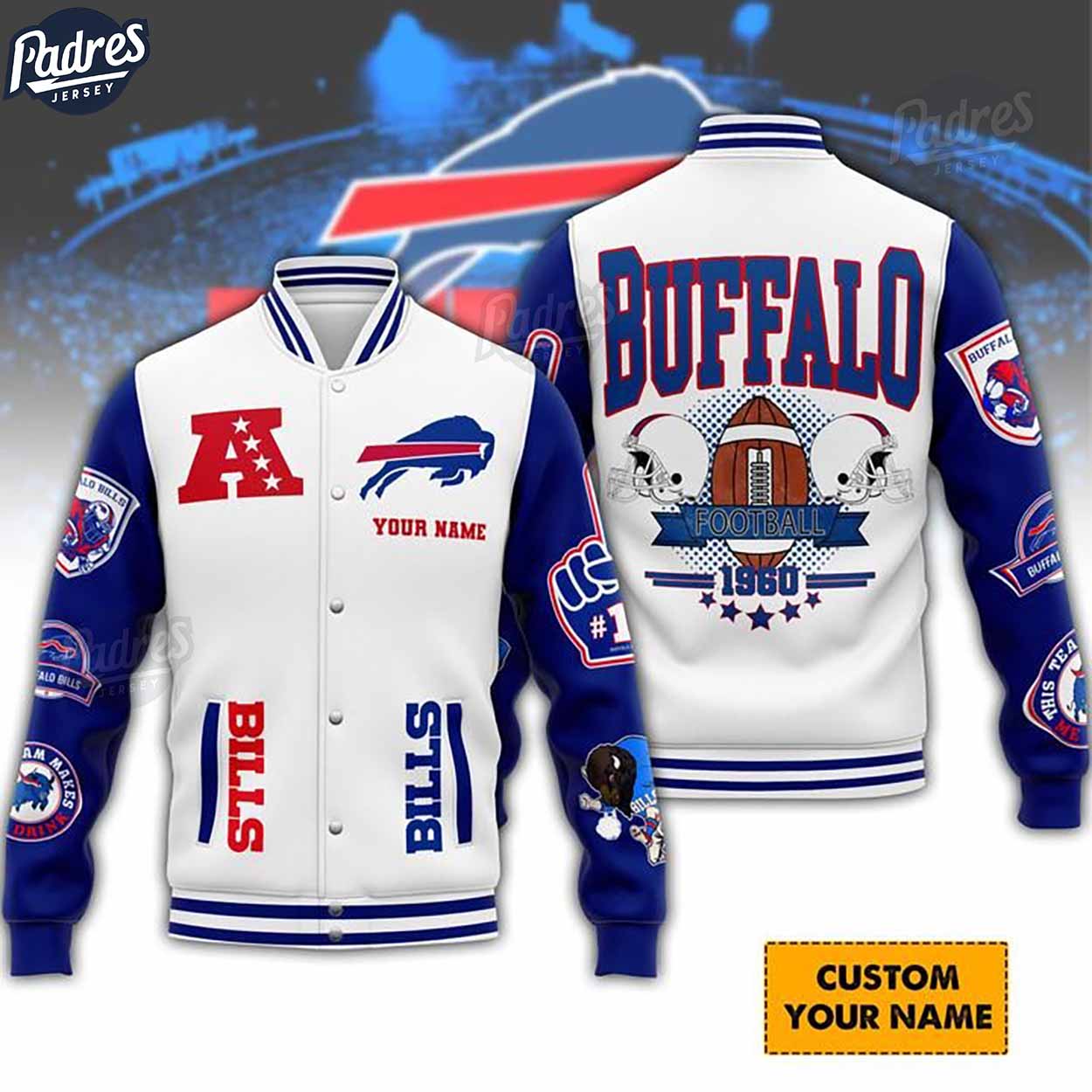 Buffalo Bills NFL Style Baseball Jacket For Fans