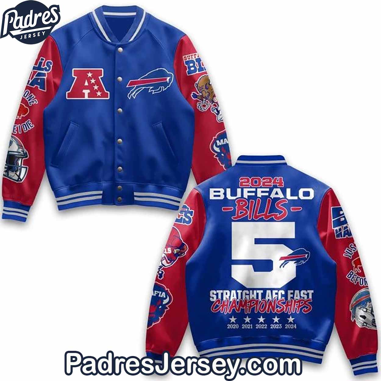 Buffalo Bills NFL Style Baseball Jacket For Fans