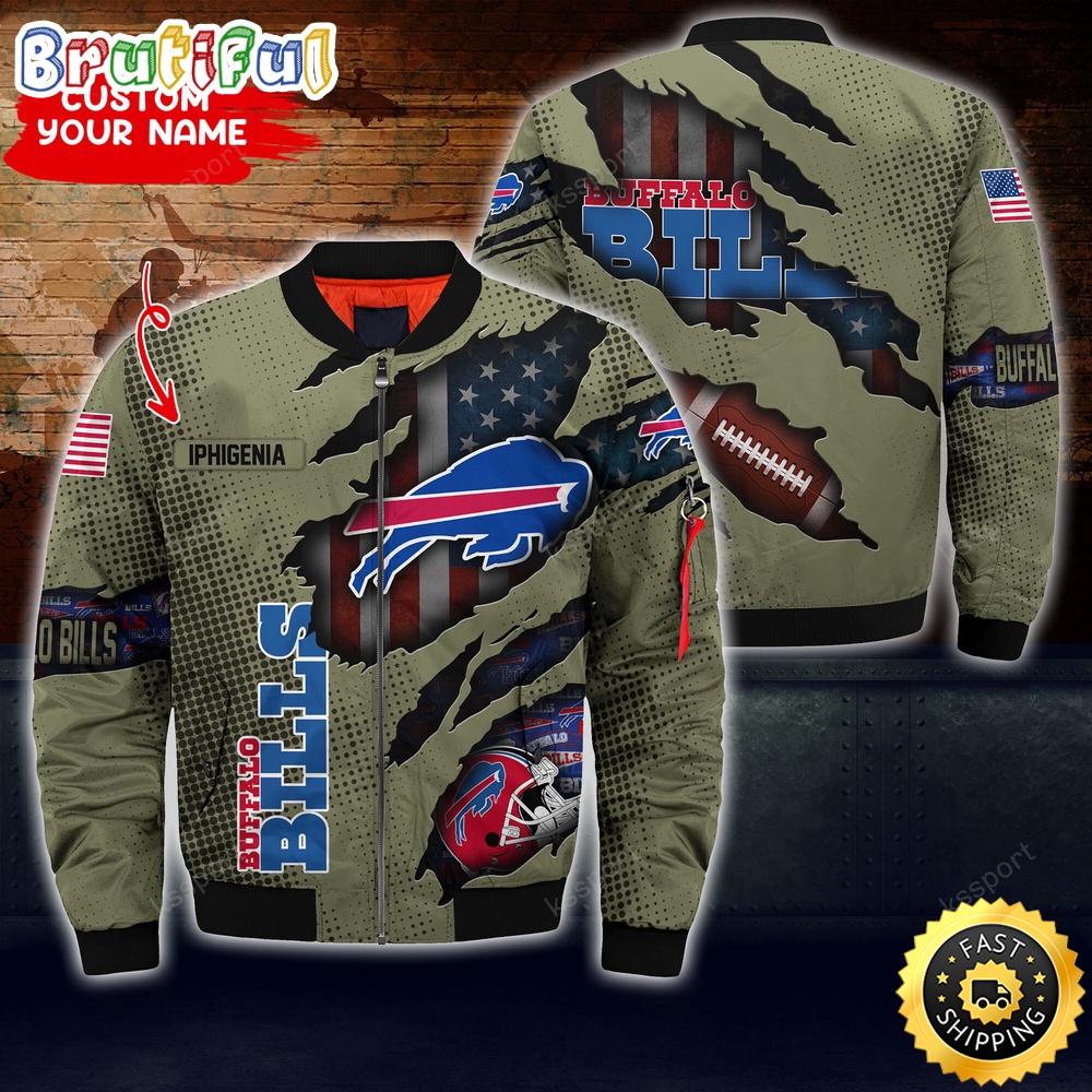 Buffalo Bills NFL Style Bomber Jacket For Fans