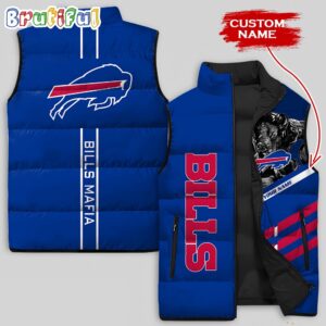Buffalo Bills NFL Style Sleeveless Puffer Jacket For Fans