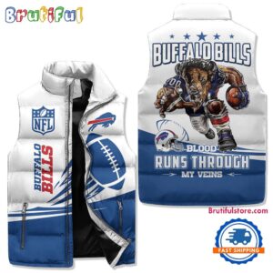 Buffalo Bills NFL Style Sleeveless Puffer Jacket For Fans