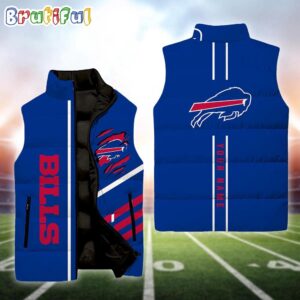 Buffalo Bills NFL Style Sleeveless Puffer Jacket For Fans