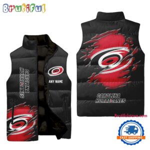 Carolina Hurricanes NHL Style Sleeveless Puffer Jacket For Fans