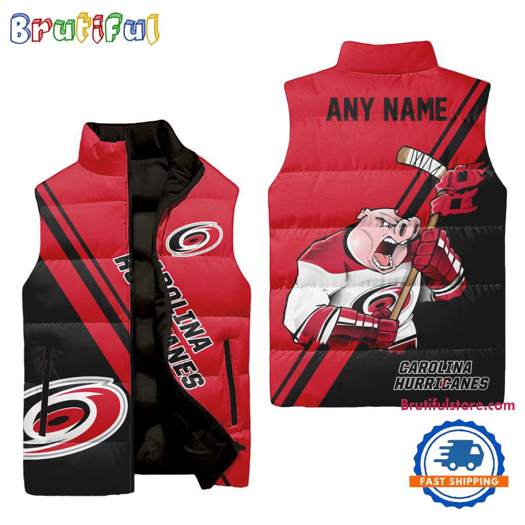 Carolina Hurricanes NHL Style Sleeveless Puffer Jacket For Fans
