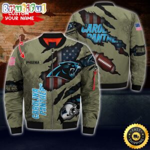 Carolina Panthers NFL Style Bomber Jacket For Fans