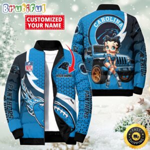 Carolina Panthers NFL Style Puffer Jacket For Fans