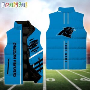 Carolina Panthers NFL Style Sleeveless Puffer Jacket For Fans