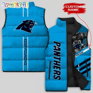Carolina Panthers NFL Style Sleeveless Puffer Jacket For Fans