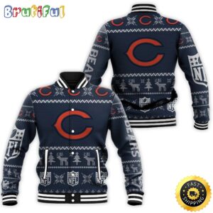 Chicago Bears NFL Style Baseball Jacket For Fans