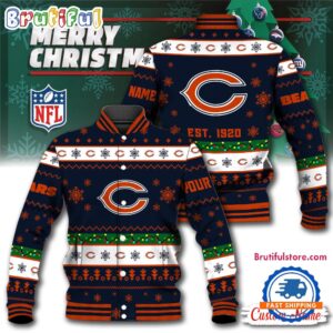 Chicago Bears NFL Style Baseball Jacket For Fans
