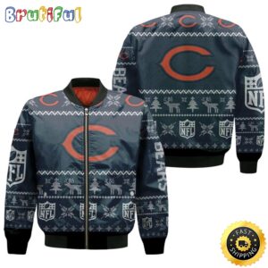 Chicago Bears NFL Style Bomber Jacket For Fans