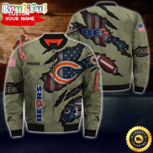 Chicago Bears NFL Style Bomber Jacket For Fans