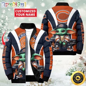 Chicago Bears NFL Style Puffer Jacket For Fans