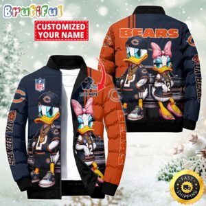 Chicago Bears NFL Style Puffer Jacket For Fans
