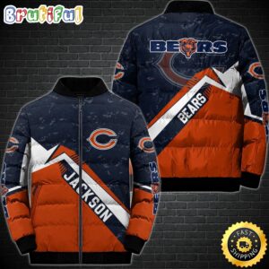 Chicago Bears NFL Style Puffer Jacket For Fans
