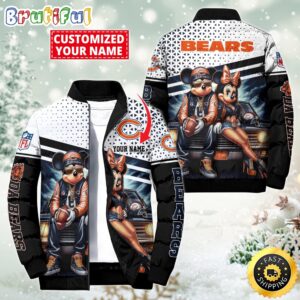 Chicago Bears NFL Style Puffer Jacket For Fans