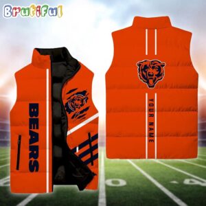 Chicago Bears NFL Style Sleeveless Puffer Jacket For Fans
