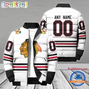 Chicago Blackhawks NHL Style Puffer Jacket For Fans