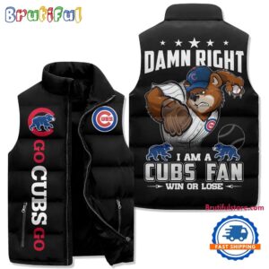 Chicago Cubs MLB Style Sleeveless Puffer Jacket For Fans