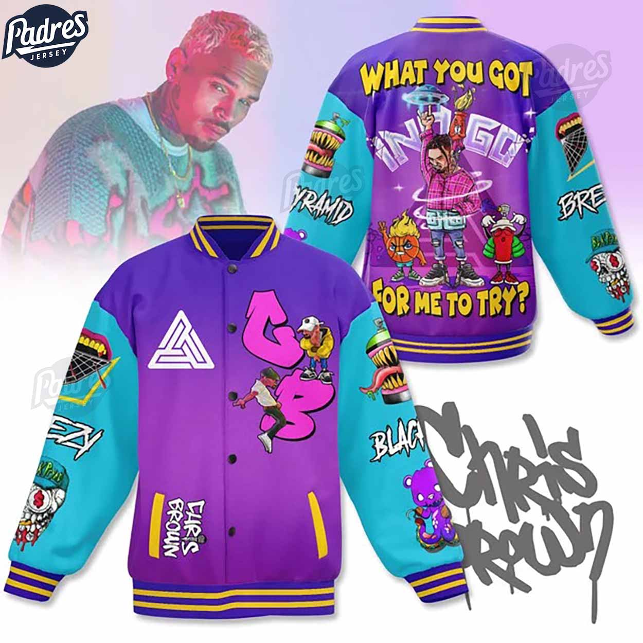 Chris Brown Music Style Baseball Jacket For Fans