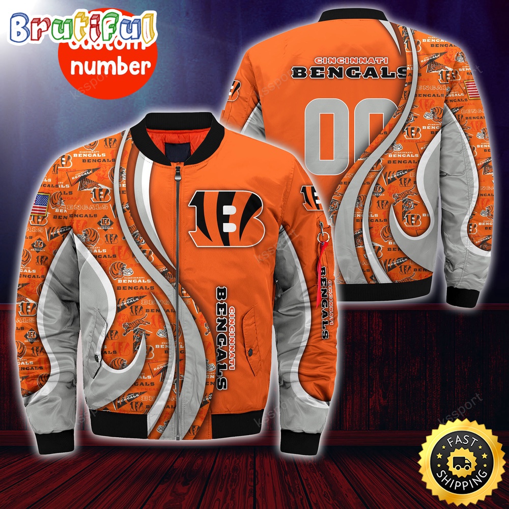 Cincinnati Bengals NFL Style Bomber Jacket For Fans
