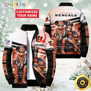 Cincinnati Bengals NFL Style Puffer Jacket For Fans