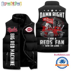 Cincinnati Reds MLB Style Sleeveless Puffer Jacket For Fans