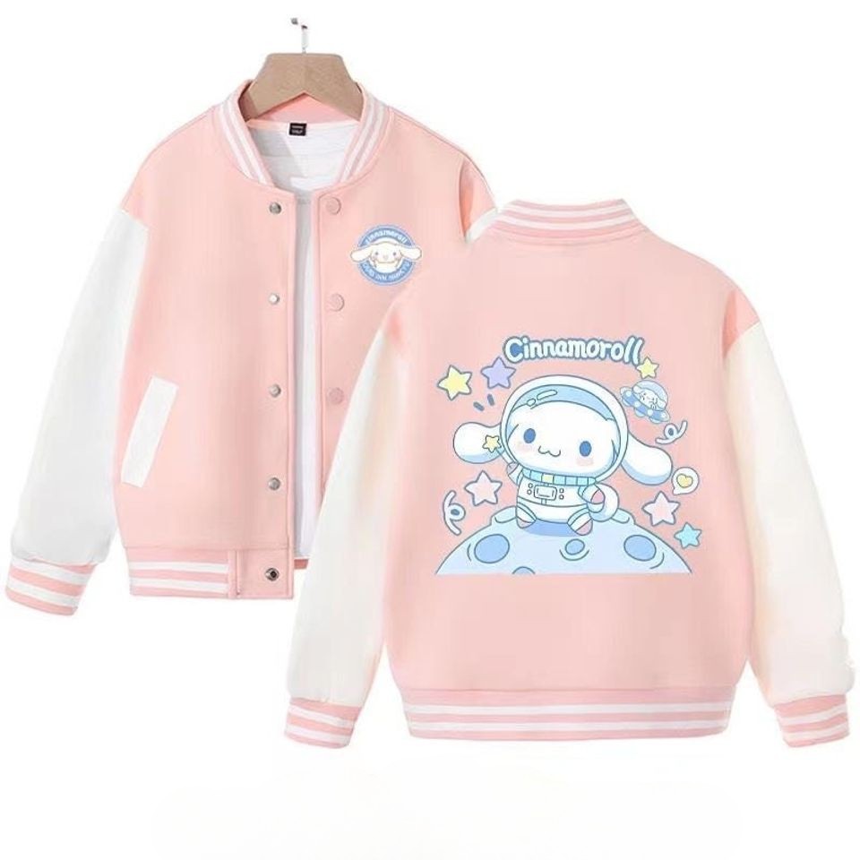 Cinnamonroll Cartoon Style Baseball Jacket For Fans