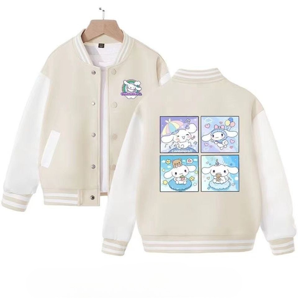Cinnamonroll Cartoon Style Baseball Jacket For Fans