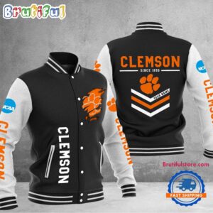 Clemson Tigers NCAA Style Baseball Jacket For Fans