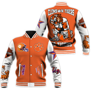 Clemson Tigers NCAA Style Baseball Jacket For Fans