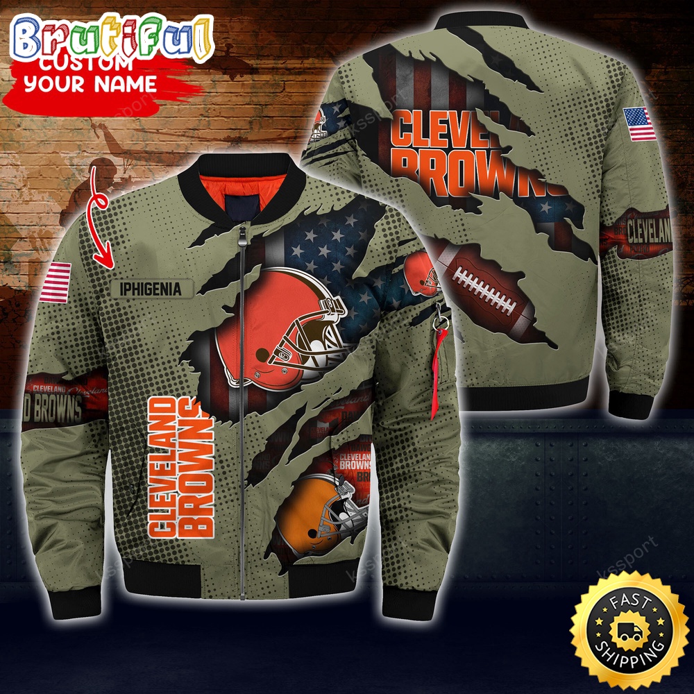 Cleveland Browns NFL Style Bomber Jacket For Fans