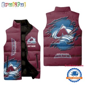Colorado Avalanche NHL Style Sleeveless Puffer Jacket For Fans