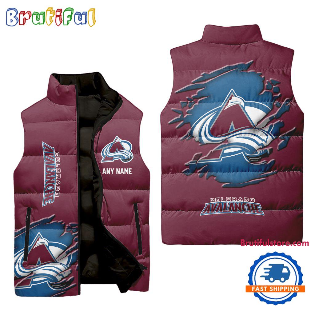 Colorado Avalanche NHL Style Sleeveless Puffer Jacket For Fans