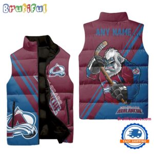 Colorado Avalanche NHL Style Sleeveless Puffer Jacket For Fans