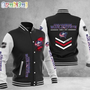 Columbus Blue Jackets NHL Style Baseball Jacket For Fans