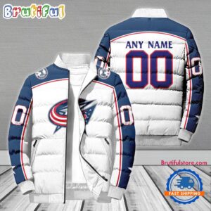 Columbus Blue Jackets NHL Style Puffer Jacket For Fans