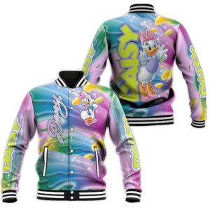 Daisy Duck Cartoon Style Baseball Jacket For Fans