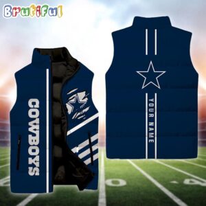 Dallas Cowboys NFL Style Sleeveless Puffer Jacket For Fans