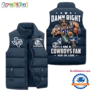 Dallas Cowboys NFL Style Sleeveless Puffer Jacket For Fans
