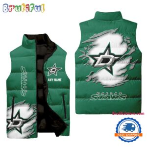 Dallas Stars NHL Style Sleeveless Puffer Jacket For Fans