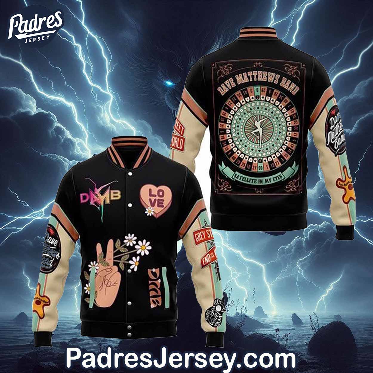 Dave Matthews Band Music Style Baseball Jacket For Fans