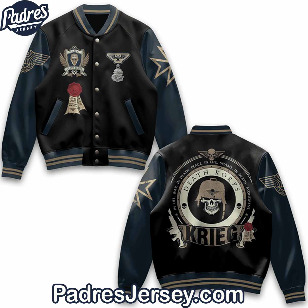 Death Korps Krieg Warhammer 40,000 Games Style Baseball Jacket For Fans