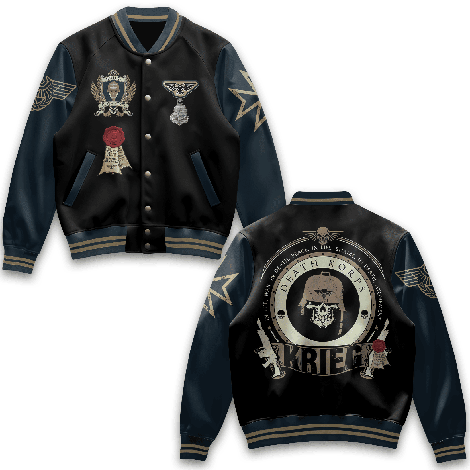 Death Korps of Krieg Warhammer 40,000 Games Style Baseball Jacket For Fans