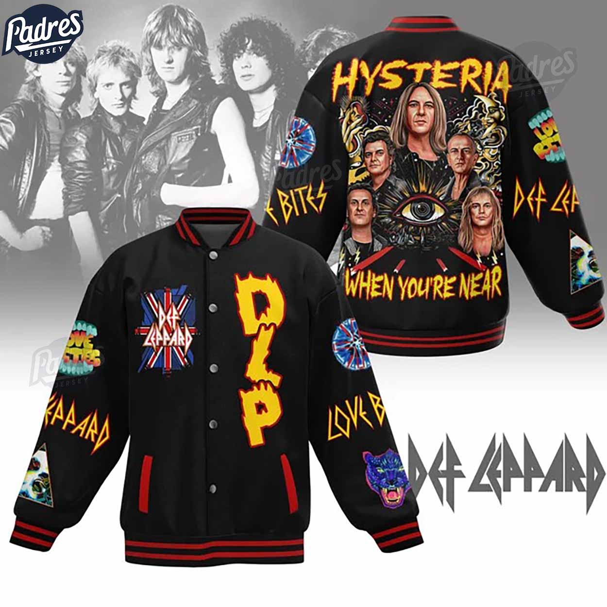 Def Leppard Music Style Baseball Jacket For Fans