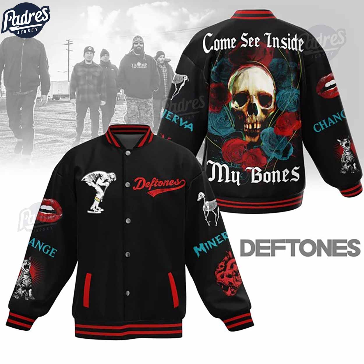 Deftones Music Style Baseball Jacket For Fans