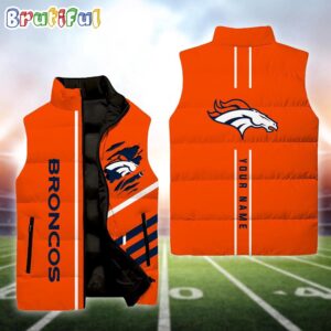 Denver Broncos NFL Style Sleeveless Puffer Jacket For Fans