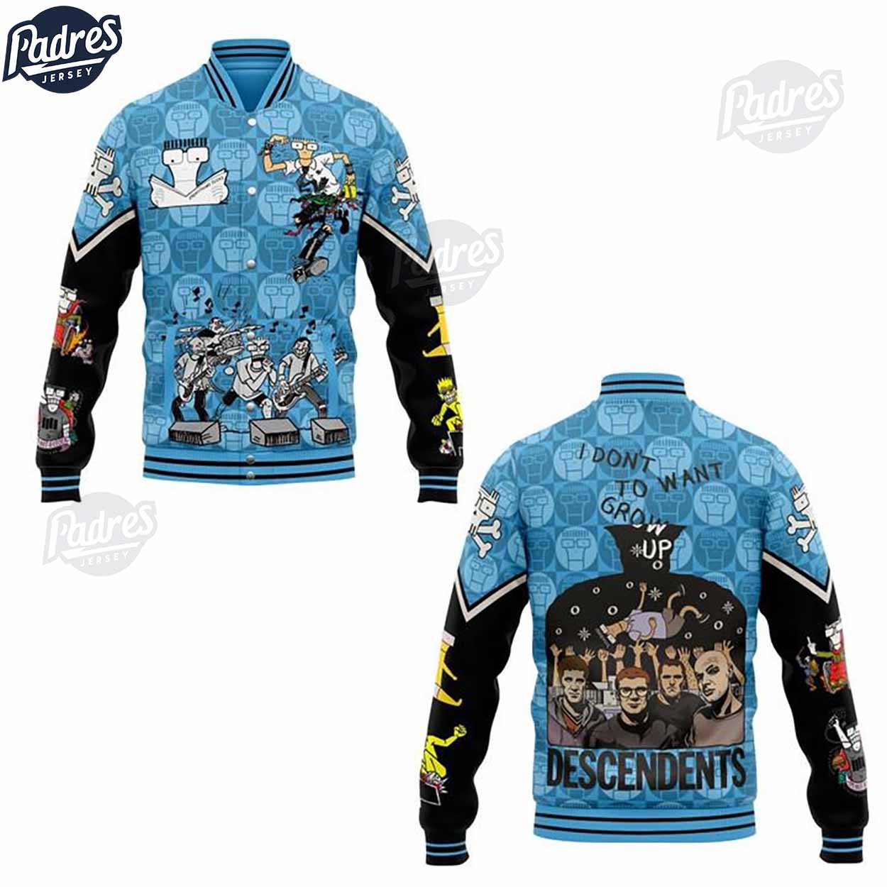 Descendents Music Style Baseball Jacket For Fans