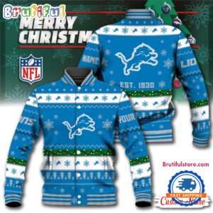 Detroit Lions NFL Style Baseball Jacket For Fans