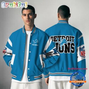 Detroit Lions NFL Style Baseball Jacket For Fans